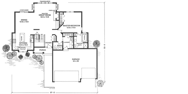 Architectural House Design - Country Floor Plan - Main Floor Plan #981-30