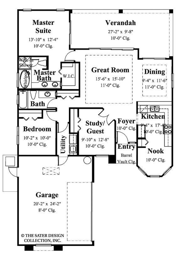 House Plan Design - Mediterranean Floor Plan - Main Floor Plan #930-384