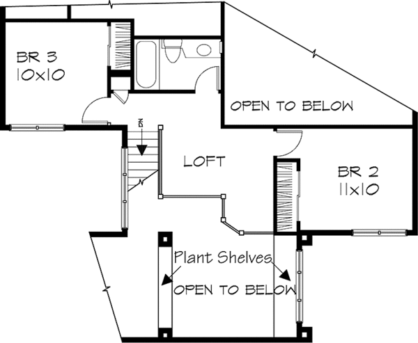 Dream House Plan - Prairie Floor Plan - Upper Floor Plan #320-1087