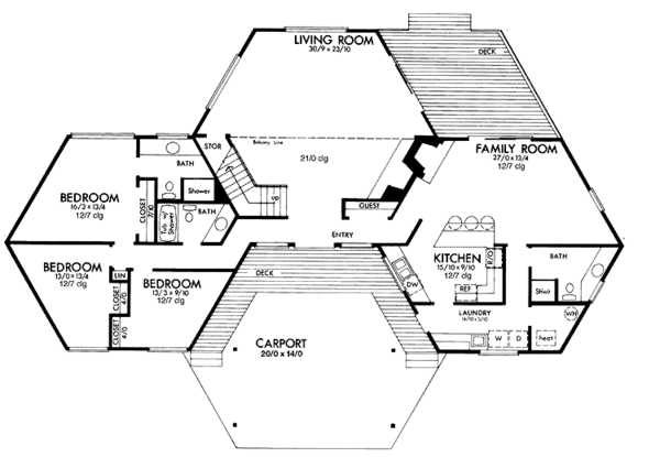 Architectural House Design - Contemporary Floor Plan - Main Floor Plan #320-812