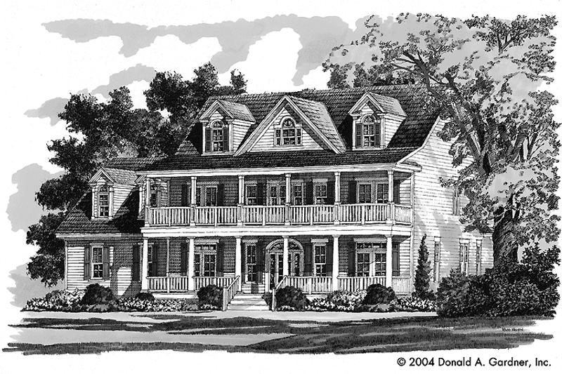 Home Plan - Exterior - Front Elevation 3 for Country House Plan #929-731 - 4 bed, 4 bath