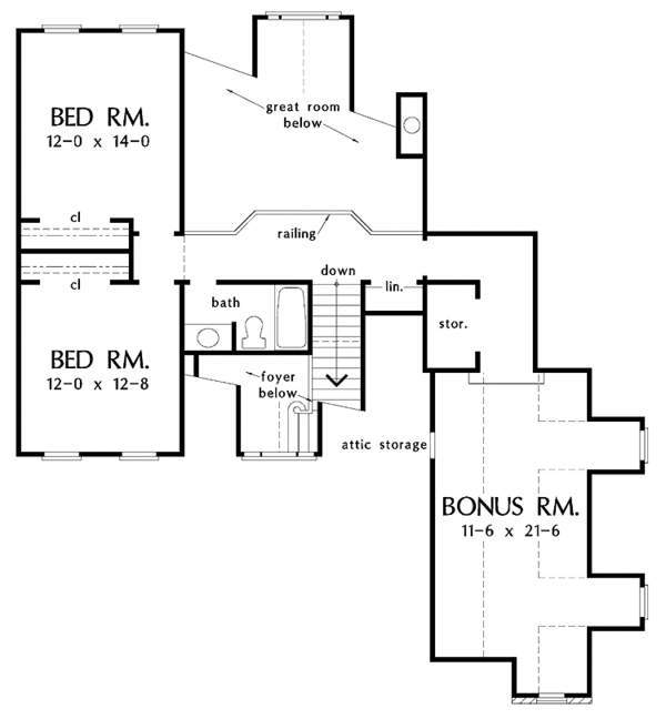 Dream House Plan - Country Floor Plan - Upper Floor Plan #929-461