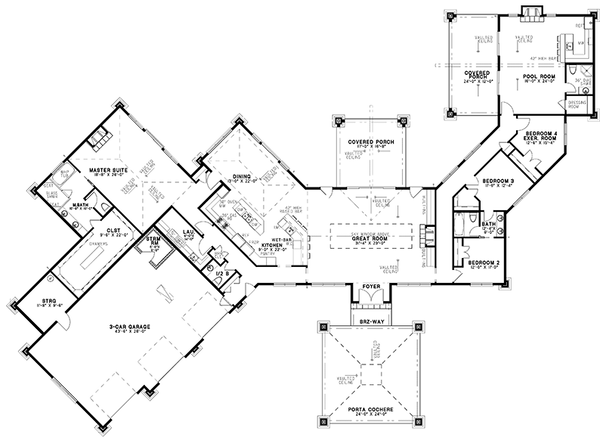 Home Plan - Contemporary Floor Plan - Main Floor Plan #17-3390