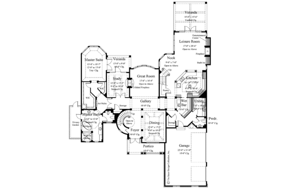 Floor Plan - Main Floor for Country House Plan #930-273 - 4 bed, 4.5 bath