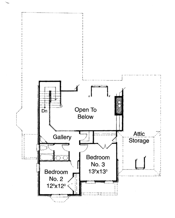 House Plan Design - Colonial Floor Plan - Upper Floor Plan #429-170