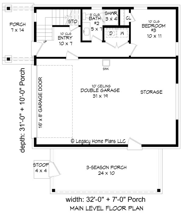 House Plan Design - Modern Floor Plan - Main Floor Plan #932-608