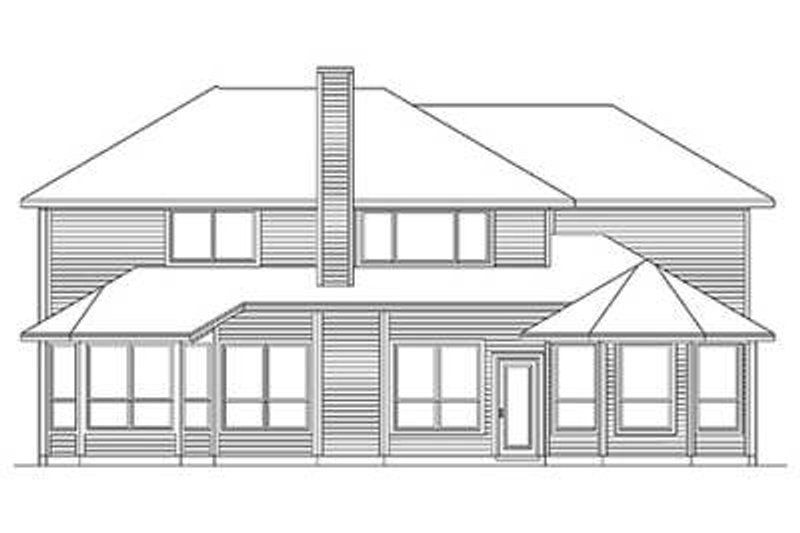 House Design - Exterior - Rear Elevation for Traditional House Plan #84-272 - 5 bed, 3 bath