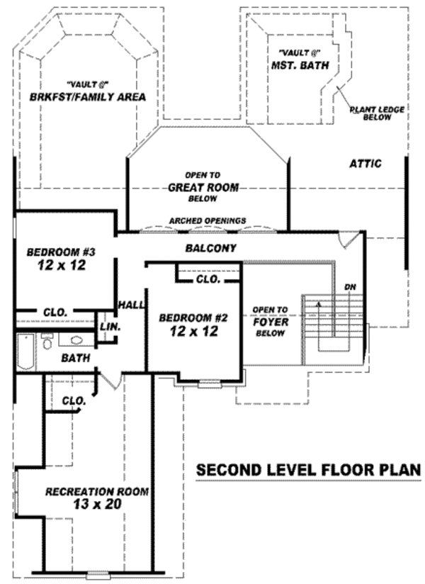 European Floor Plan - Upper Floor Plan #81-1123