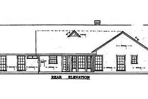 Exterior - Rear Elevation for Traditional House Plan #42-109 - 3 bed, 2 bath