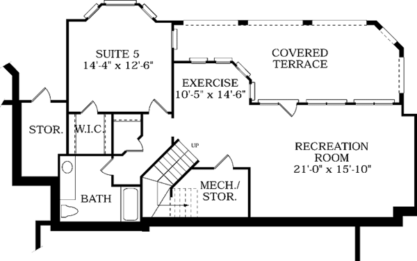 Dream House Plan - Country Floor Plan - Lower Floor Plan #453-250