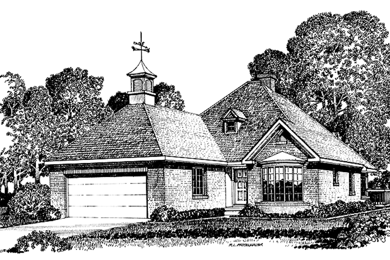 House Blueprint - Country Exterior - Front Elevation Plan #1016-46