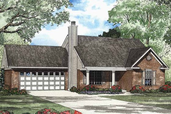 Exterior - Front Elevation 3 for Ranch House Plan #17-2984 - 2 bed, 2 bath