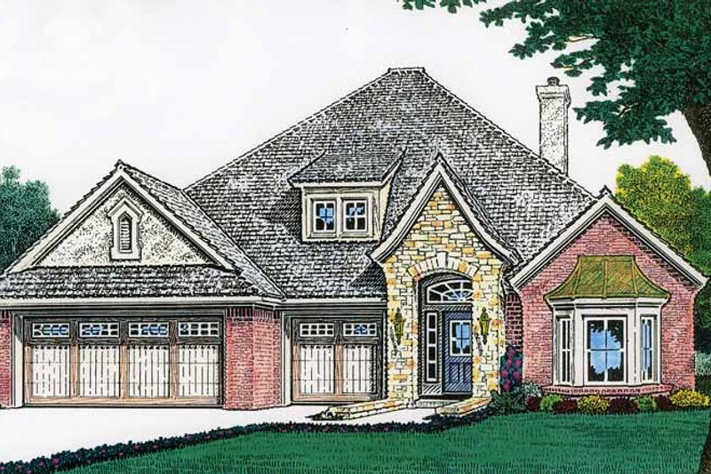 Home Plan - Country Exterior - Front Elevation Plan #310-1195