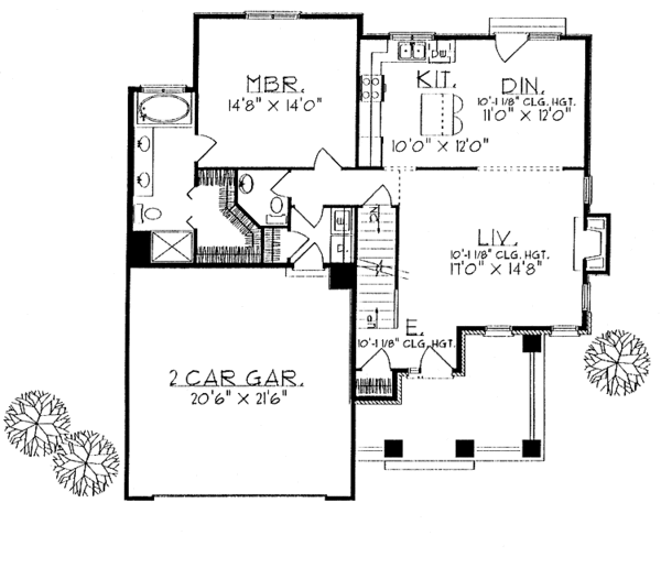 Dream House Plan - Country Floor Plan - Main Floor Plan #70-1303