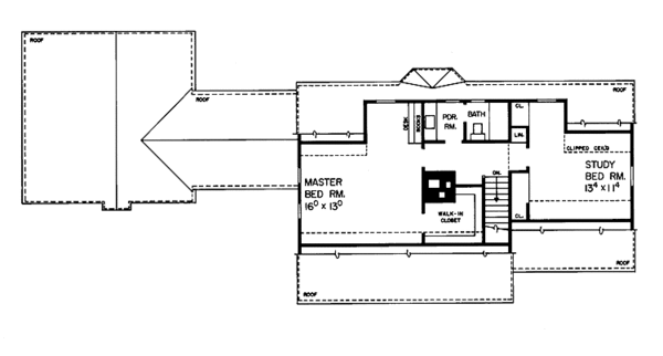 House Blueprint - Colonial Floor Plan - Upper Floor Plan #72-586