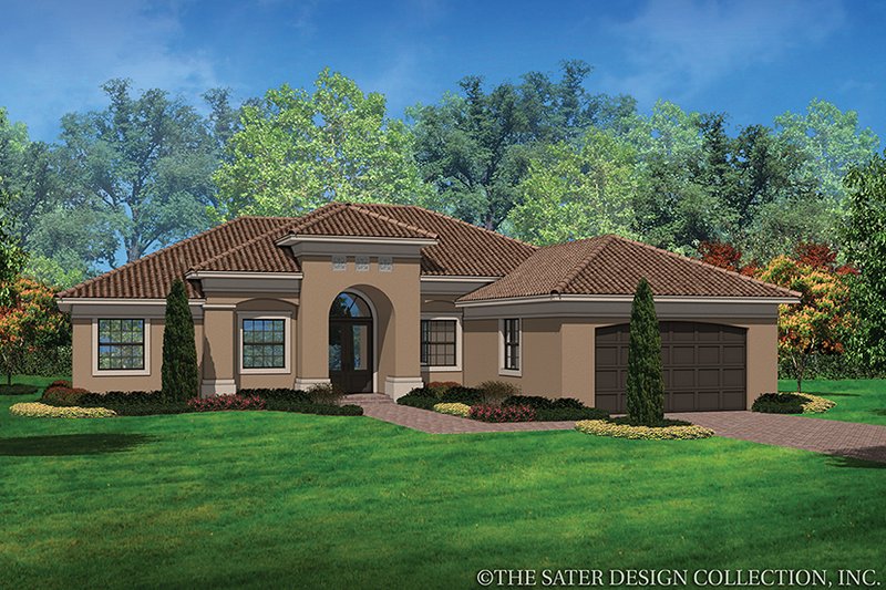 House Plan Design - Mediterranean Exterior - Front Elevation Plan #930-453