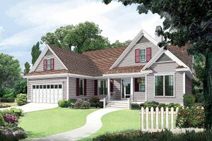Country Exterior - Front Elevation Plan #929-555