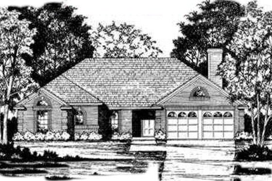 Exterior - Front Elevation for Traditional House Plan #40-313 - 4 bed, 2 bath
