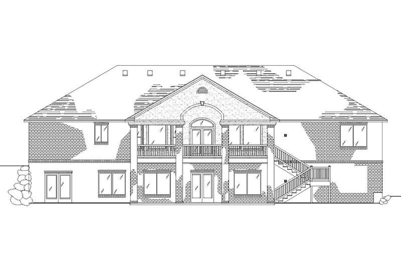 Home Plan - Exterior - Rear Elevation for Traditional House Plan #945-119 - 2 bed, 2.5 bath