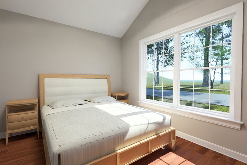 Dream House Plan - Interior - Master Bedroom for Cottage House Plan #513-2443 - 1 bed, 1 bath