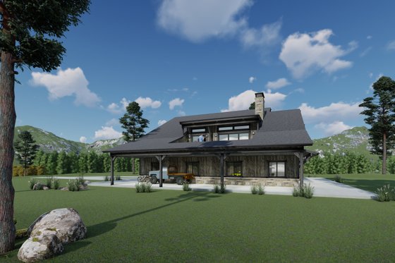 Exterior - Front Elevation 3 for Country House Plan #1069-32 - 4 bed, 3 bath