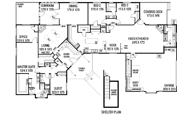 House Plan Design - Traditional Floor Plan - Main Floor Plan #60-508