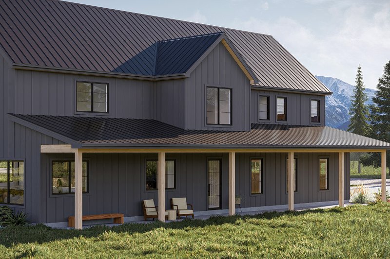 Dream House Plan - Exterior - Other Elevation for Barndominium House Plan #455-486 - 3 bed, 2.5 bath