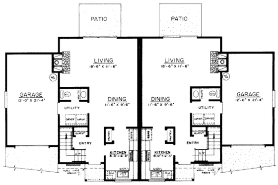 Floor Plan - Main Floor House Plan #303-193 - 3 bed, 1.5 bath