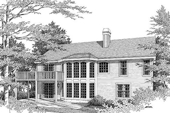 Exterior - Other Elevation for Traditional House Plan #57-271 - 3 bed, 2 bath