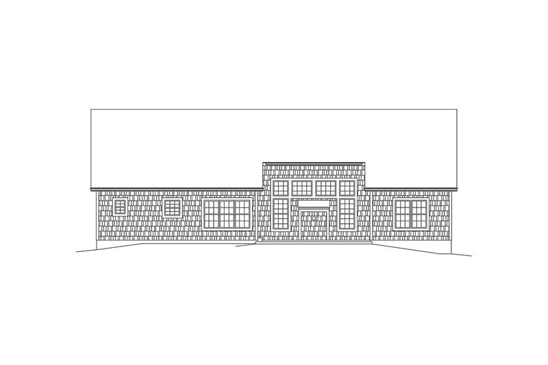 Home Plan - Exterior - Rear Elevation for Ranch House Plan #57-661 - 3 bed, 2.5 bath