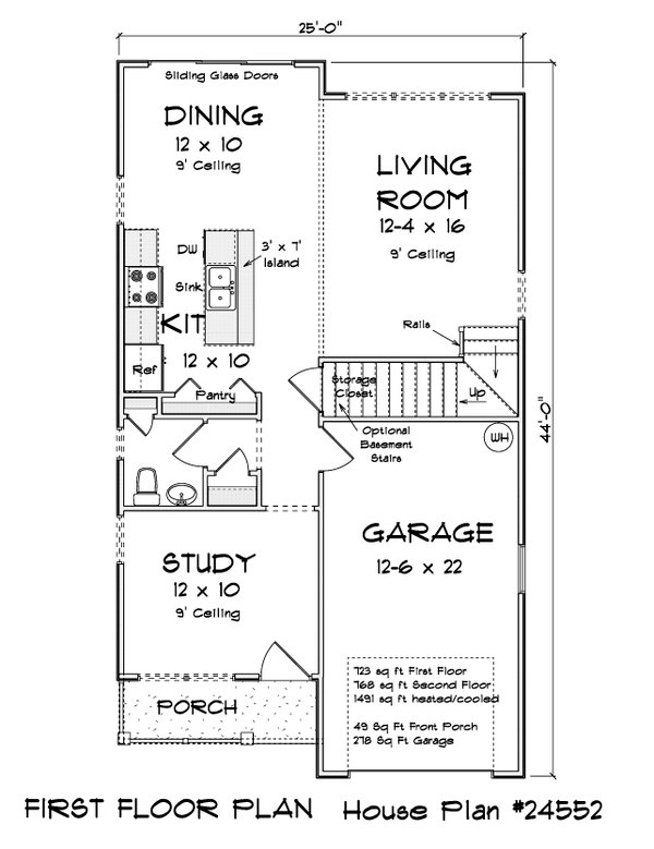 House Blueprint - Cottage Floor Plan - Main Floor Plan #513-2345