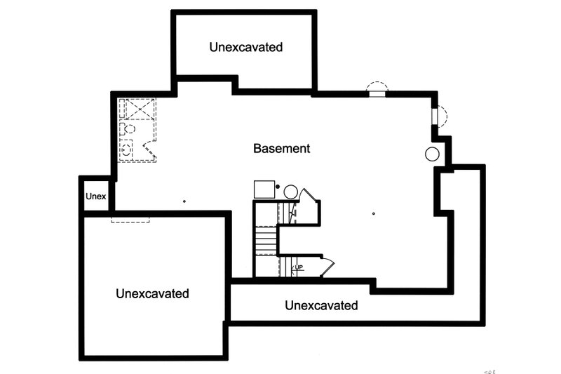 Home Plan - Unfinished Basement Foundation