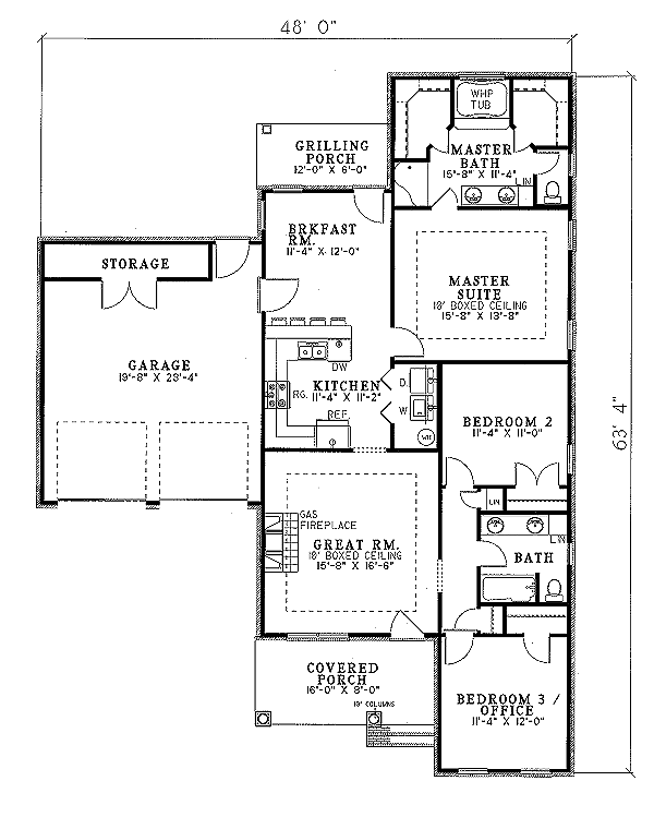 Traditional Floor Plan - Main Floor Plan #17-1003