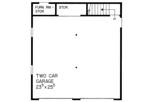 Floor Plan - Main Floor for Country House Plan #72-235 - 1 bed, 1 bath