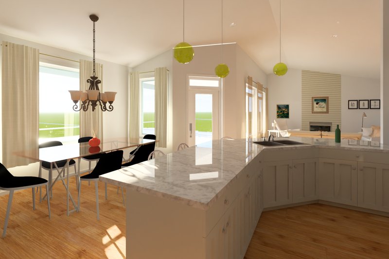 House Blueprint - Interior - Kitchen 1 for Traditional House Plan #126-237 - 2 bed, 2 bath