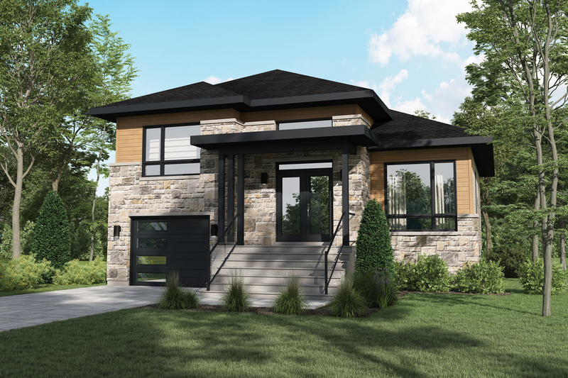 Home Plan - Contemporary Exterior - Front Elevation Plan #25-4981