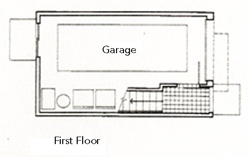 Floor Plan - Lower Floor for Modern House Plan #511-3 - 1 bed, 1 bath