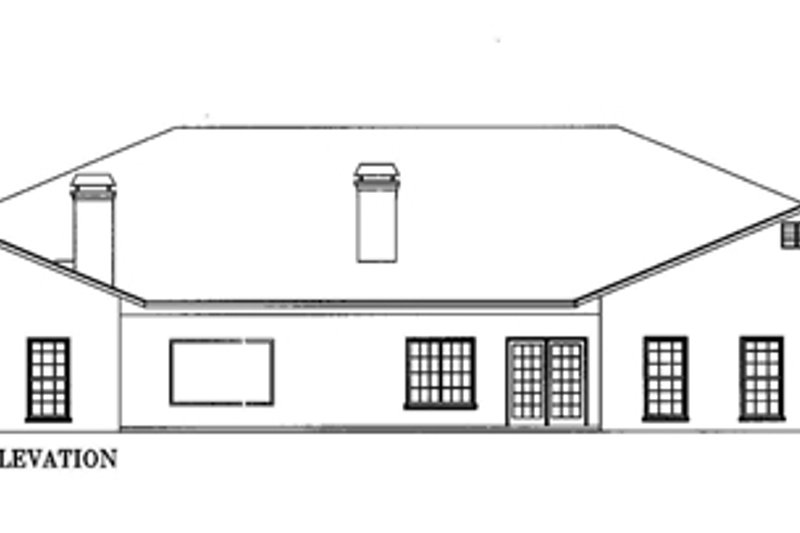 Dream House Plan - Exterior - Rear Elevation for Ranch House Plan #1-933 - 5 bed, 5.5 bath