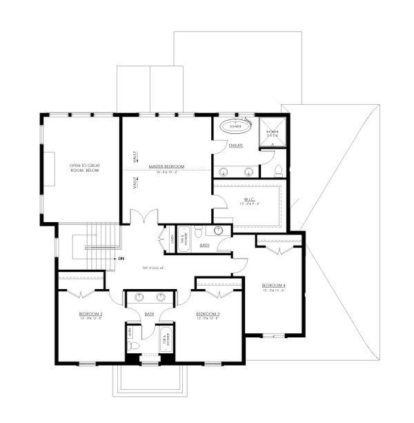 House Plan Design - Traditional Floor Plan - Upper Floor Plan #1114-77