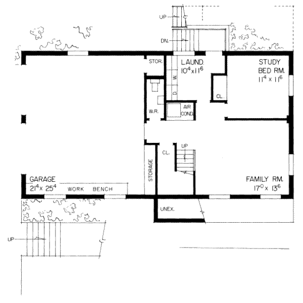 Dream House Plan - Colonial Floor Plan - Lower Floor Plan #72-344