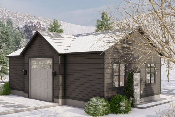 Exterior - Rear Elevation 1 for Traditional House Plan #1060-129, 0 bath