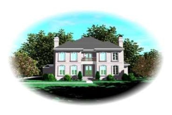 Exterior - Front Elevation for European House Plan #81-1309 - 4 bed, 3.5 bath