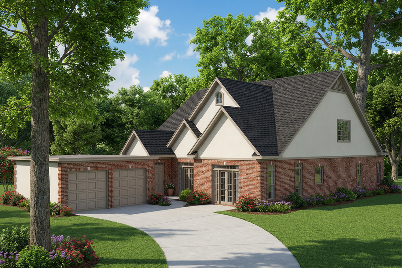Traditional Style House Plan - 3 Beds 2.5 Baths 3730 Sq/Ft Plan #17-2630 Exterior