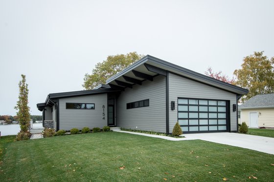 Exterior - Front Elevation 1 for Contemporary House Plan #928-345 - 3 bed, 2 bath