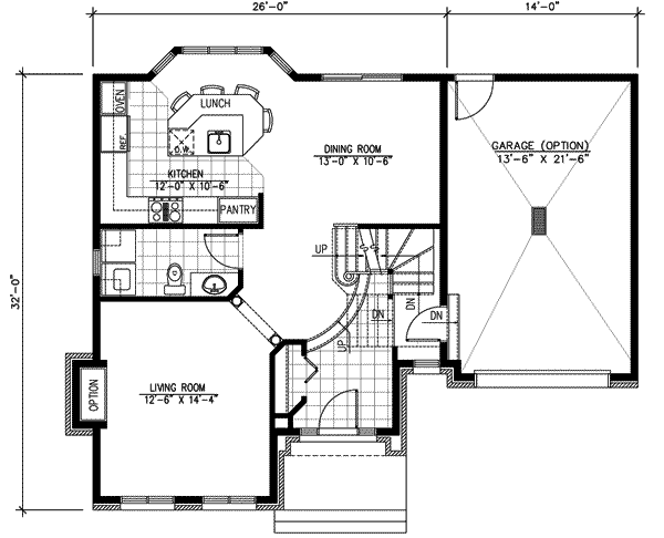 European Floor Plan - Main Floor Plan #138-176