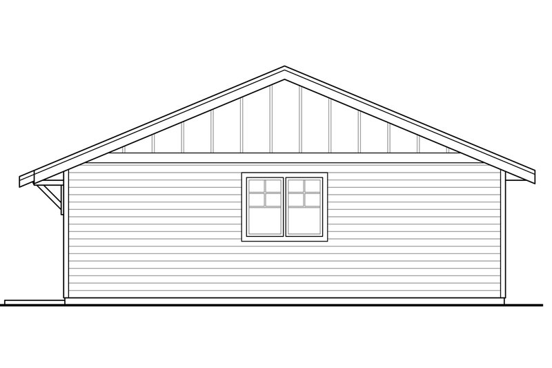 Architectural House Design - Exterior - Rear Elevation 1 for Prairie House Plan #124-1006 - 2 bed, 2 bath