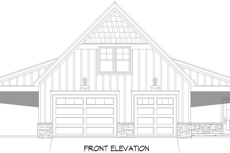Home Plan - Exterior - Front Elevation 3 for Country House Plan #932-1056, 0 bath