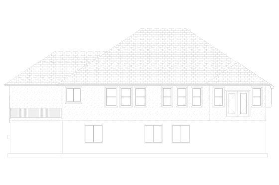 Exterior - Rear Elevation 1 for Traditional House Plan #1060-151 - 2 bed, 2.5 bath