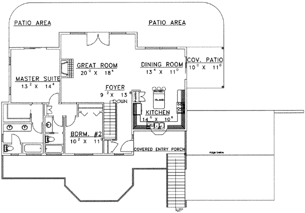 Dream House Plan - Traditional Floor Plan - Main Floor Plan #117-391