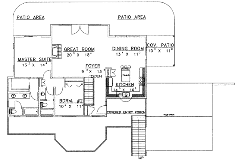 Dream House Plan - Floor Plan - Main Floor for Traditional House Plan #117-391 - 4 bed, 2.5 bath
